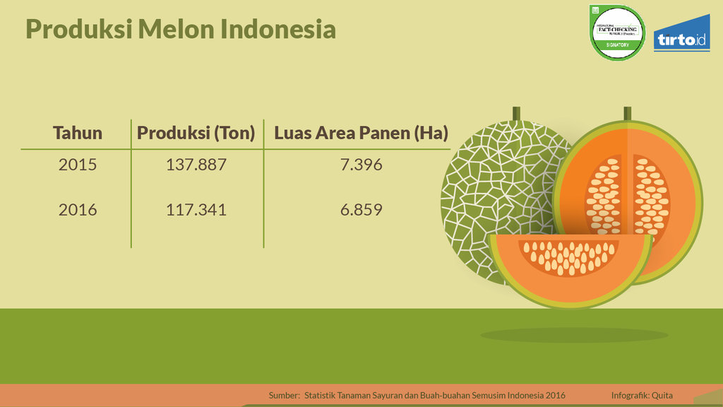 Infografik Periksa data Melon