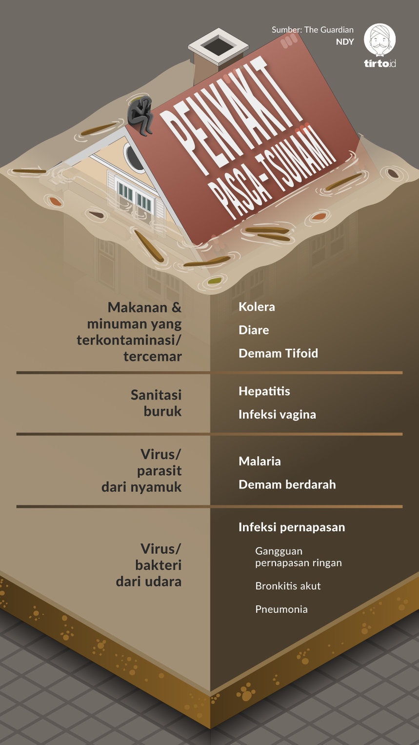 Infografik Penyakit Pasca-Tsunami