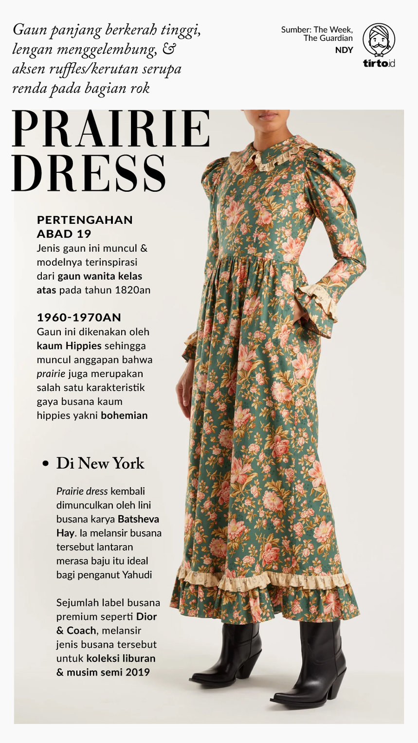 Infografik Prairie Dress