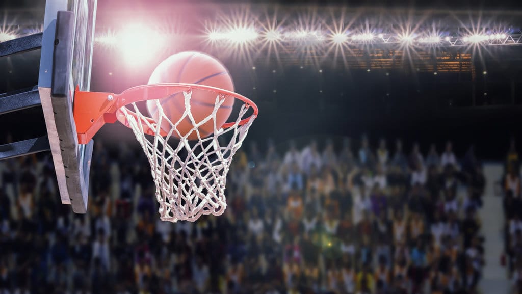 Ilustrasi basket di arena