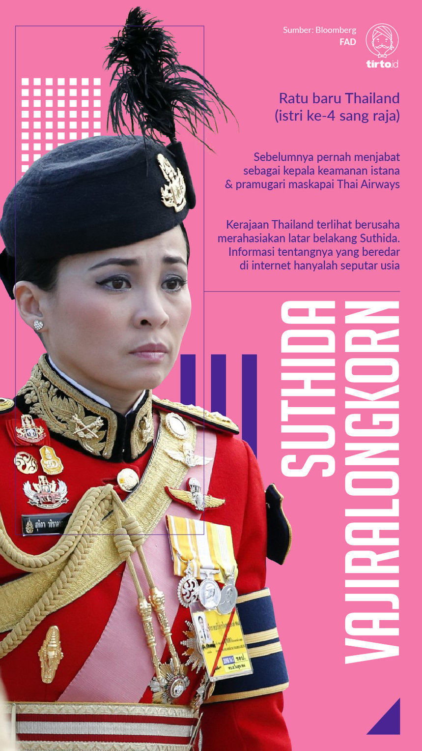 Suthida Kepala Pengawal Istana yang Jadi Ratu Thailand 