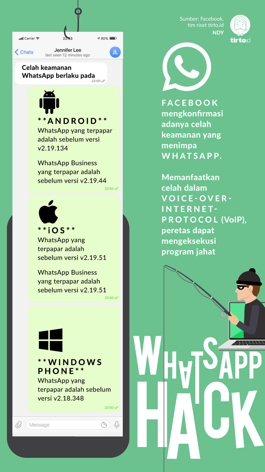 Infografik WhatsApp Hack