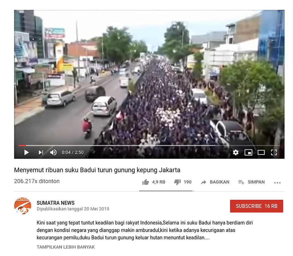 Fact check Video Warga Badui (youtube ; SumateraNews)