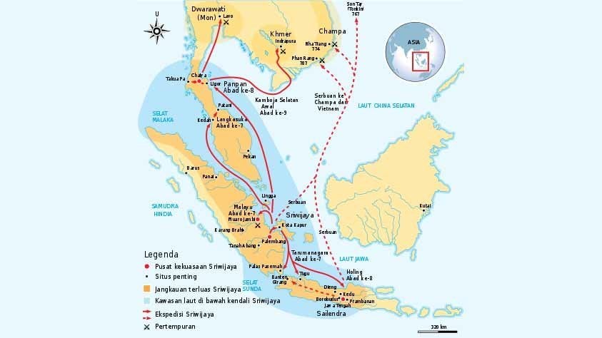 Peta Kerajaan Sriwijaya