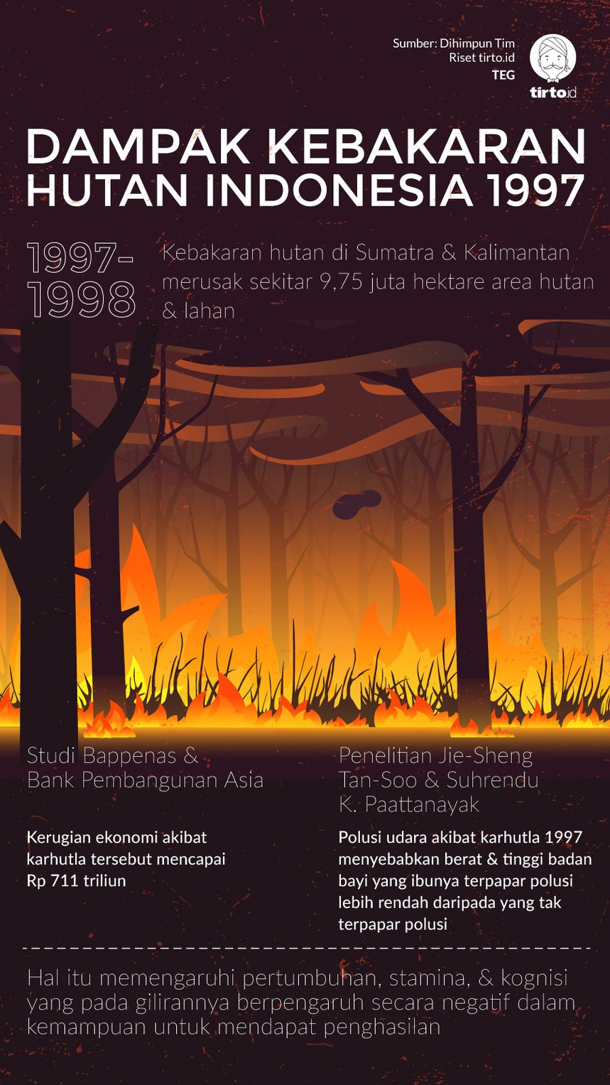 Infografik Dampak Kebakaran Hutan Indonesia 1997