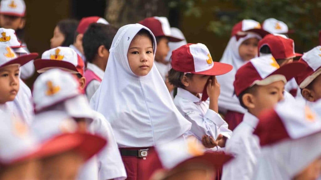 Ilustrasi Siswa Upacara. ANTARA FOTO/FB Anggoro/ama. Ilustrasi Siswa Upacara