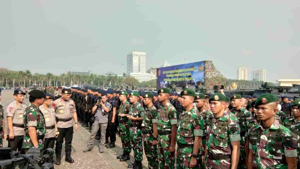 Apel TNI Polri Jelang Pelantikan Presiden