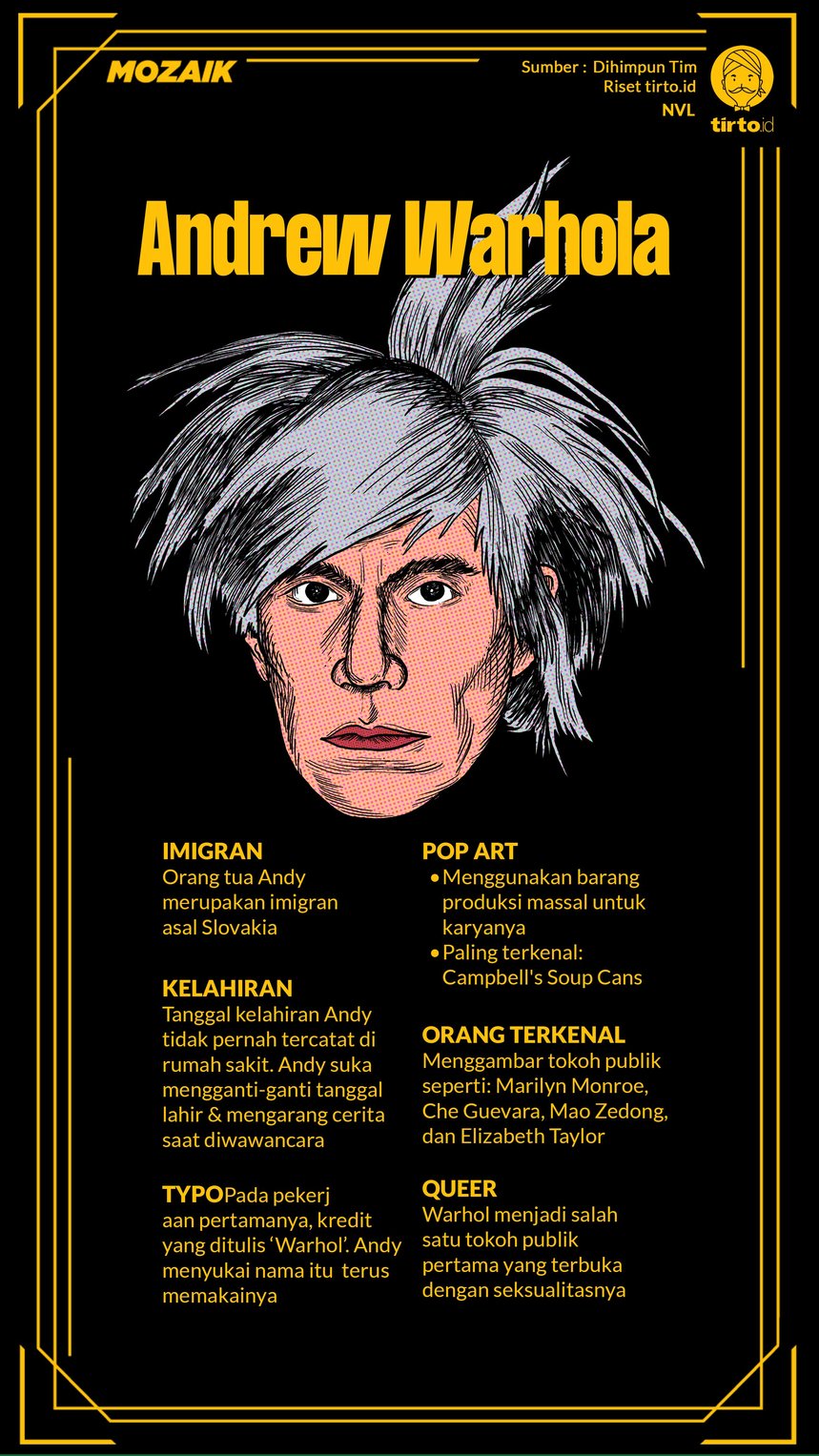 Infografik Mozaik Andrew Warhola