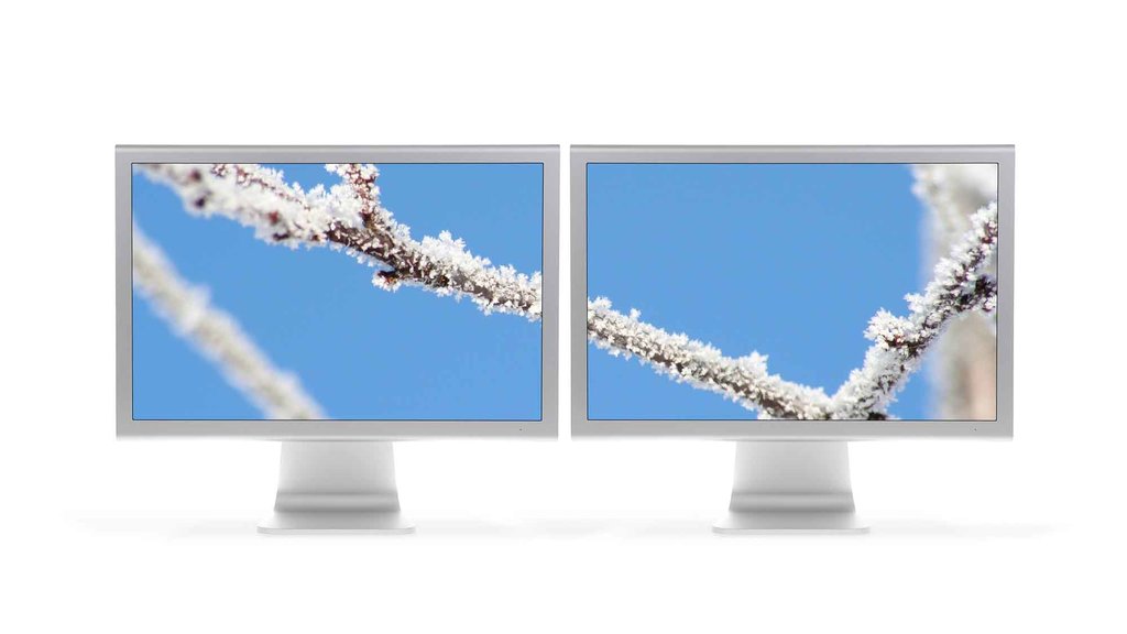 Ilustrasi Dual Monitor. foto/istockphoto Gambar Komponen Komputer: Monitor