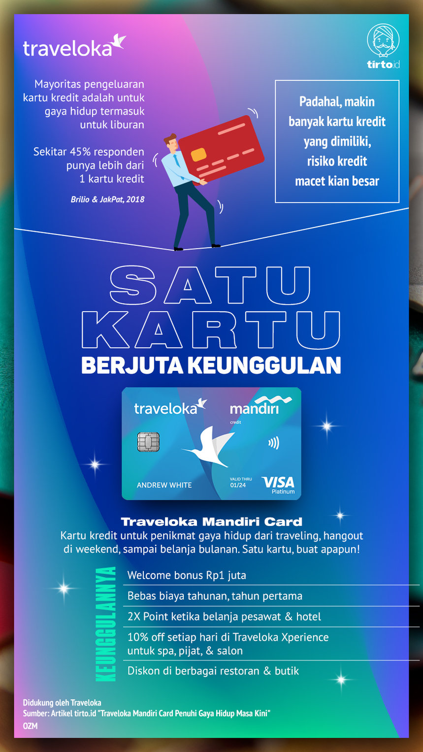 Infografik Advertorial Traveloka Mandiri Card