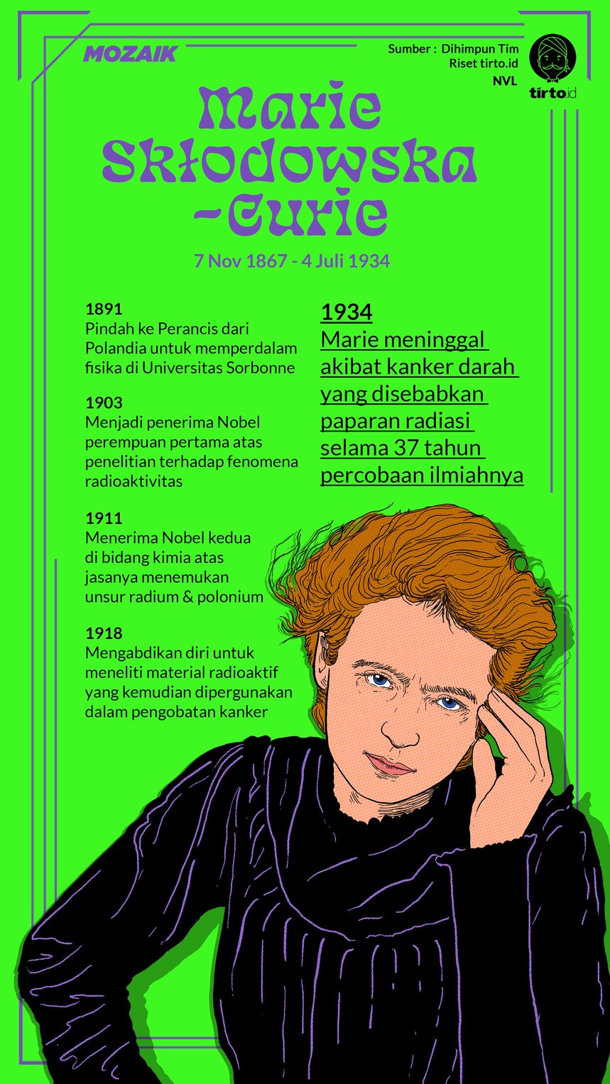 Infografik Mozaik Marie Curie