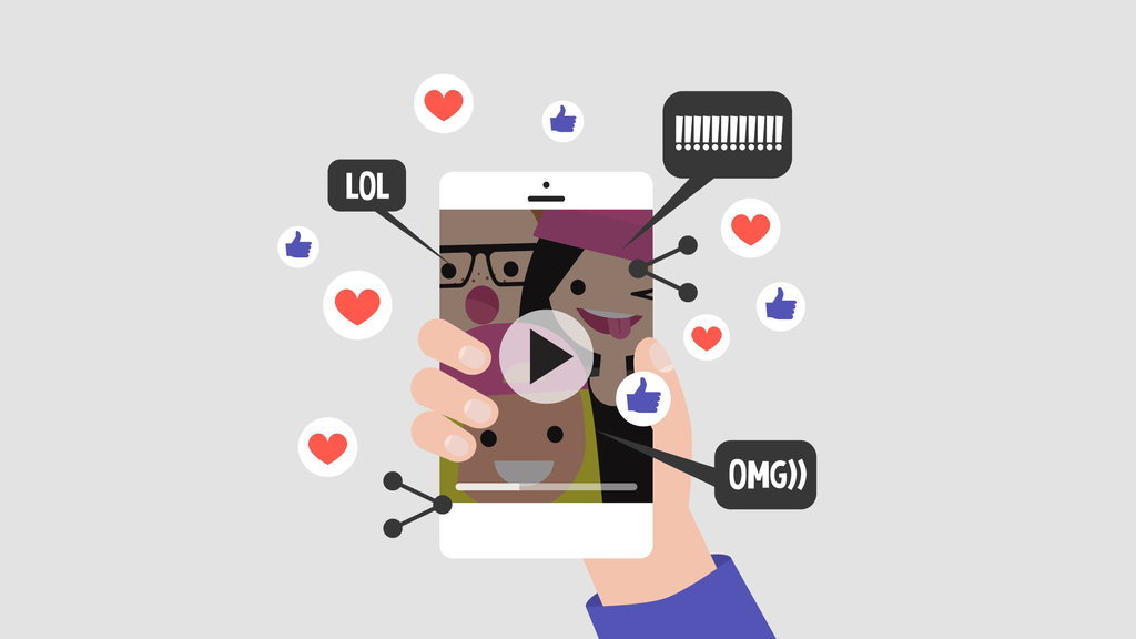 Ilustrasi Konten di Sosial Media