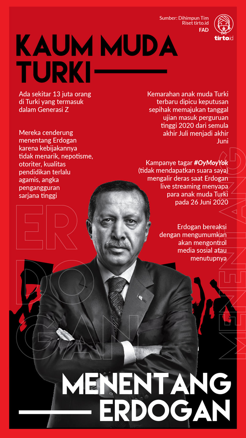 Infografik Kaum Muda Turki Menentang Erdogan