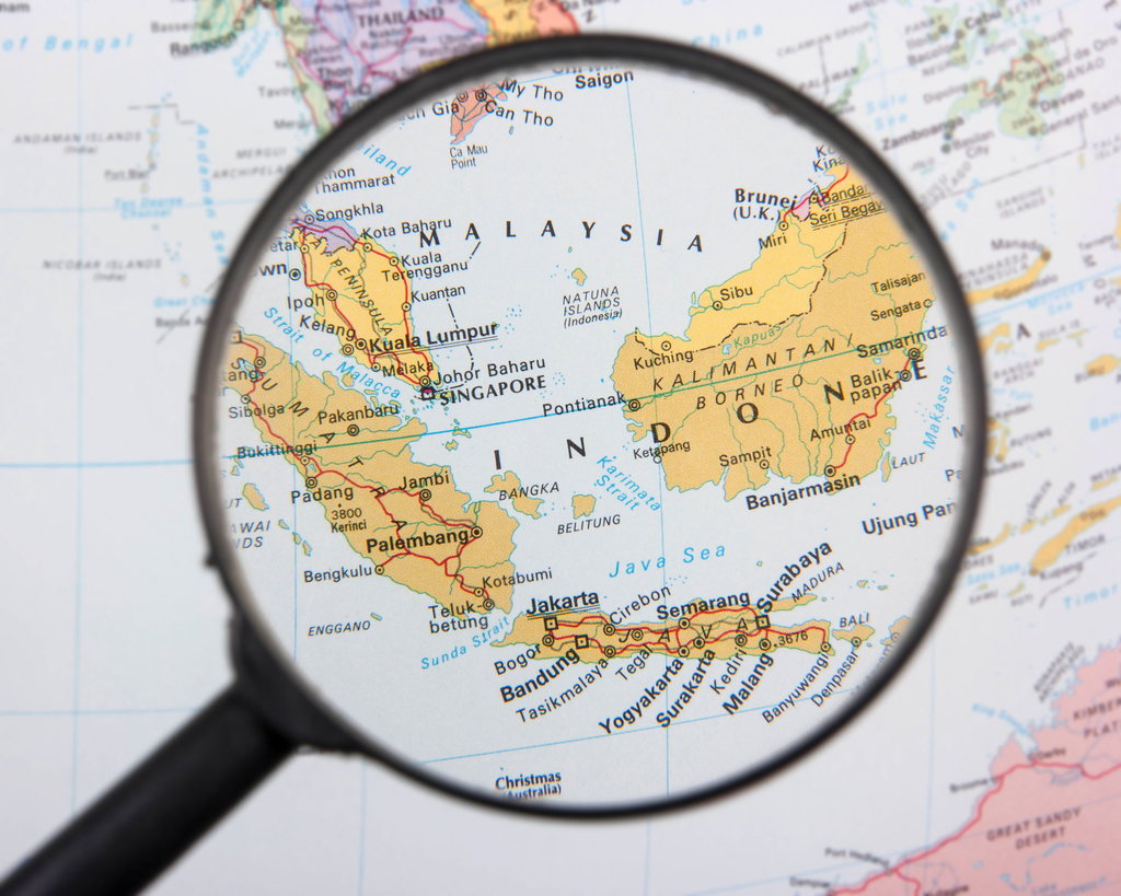 Peta Indonesia dan Malaysia. FOTO/iStockphoto Peta Indonesia dan Malaysia