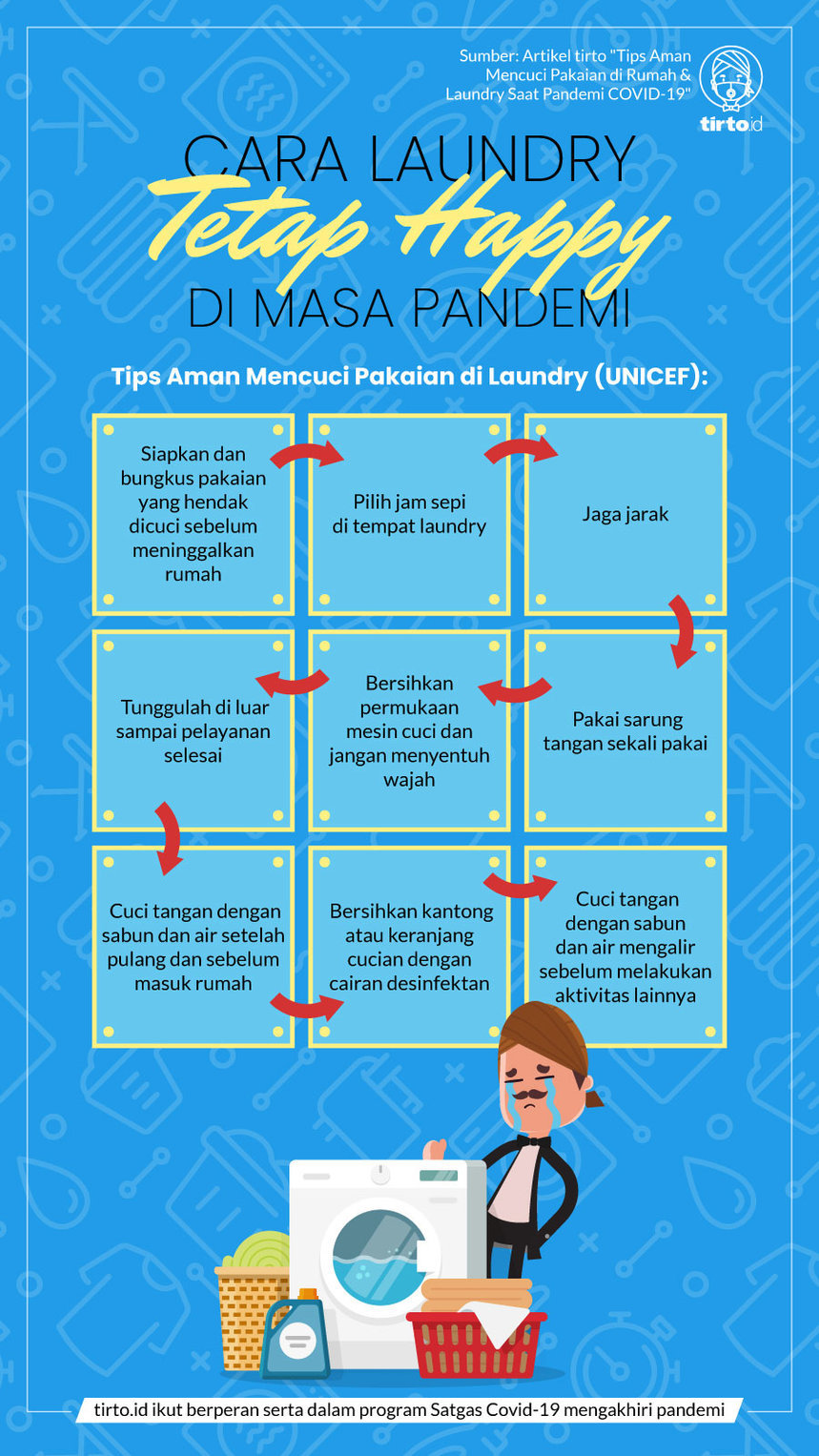 Infografik Cara Laundry Tetap Happy