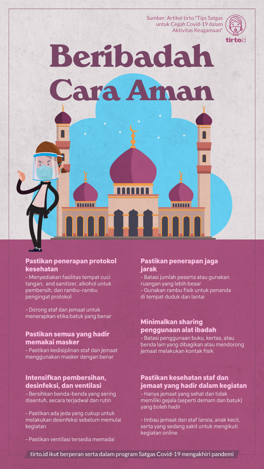 Infografik Beribadah Cara Aman