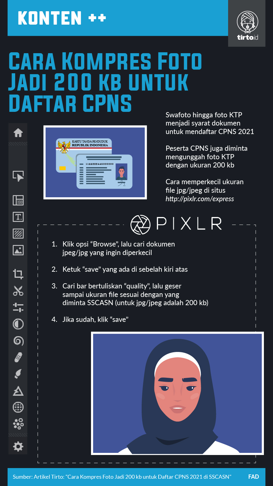 Infografik SC Cara Kompres Foto Daftar CPNS