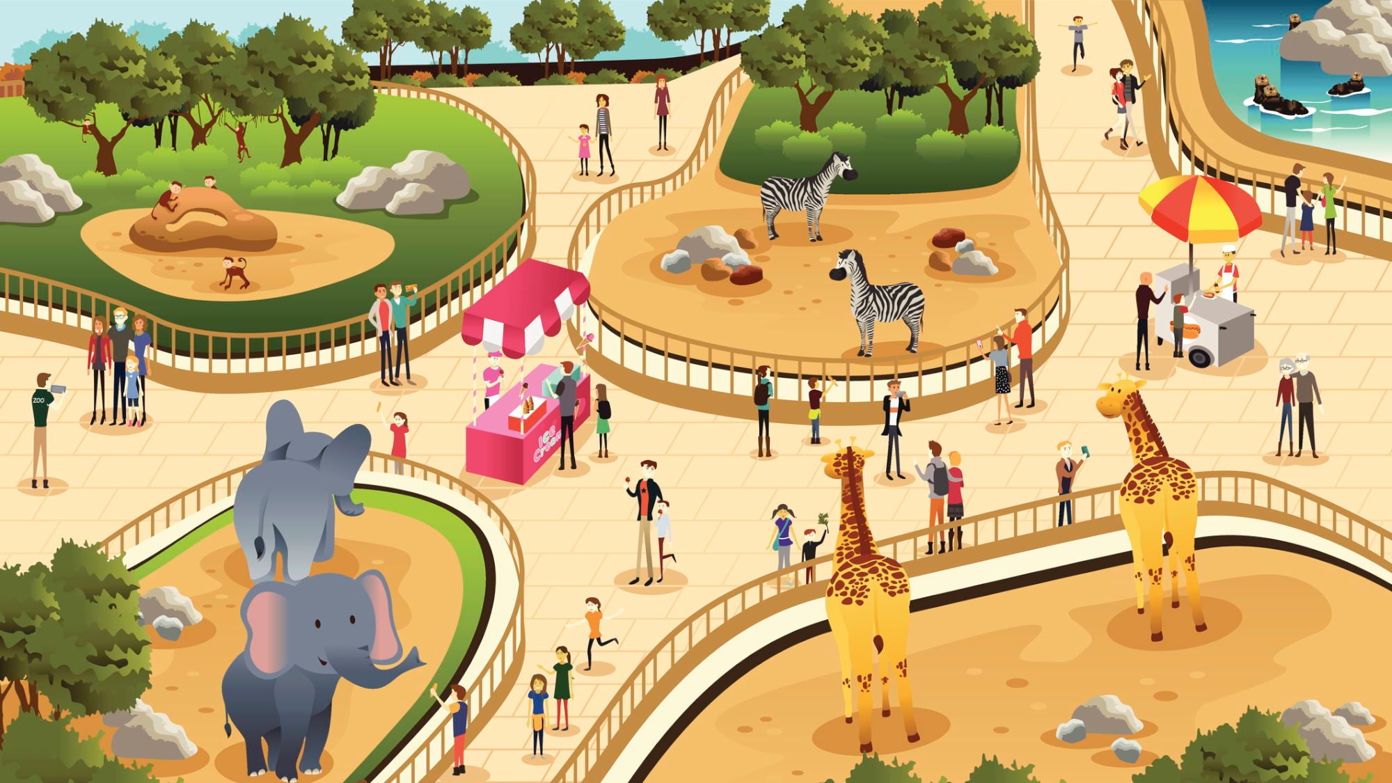 Ilustrasi Kebun Binatang