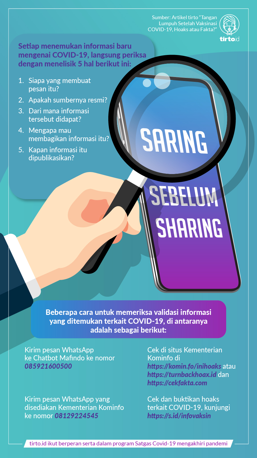 Infografik BNPB Saring Sebelum Sharing