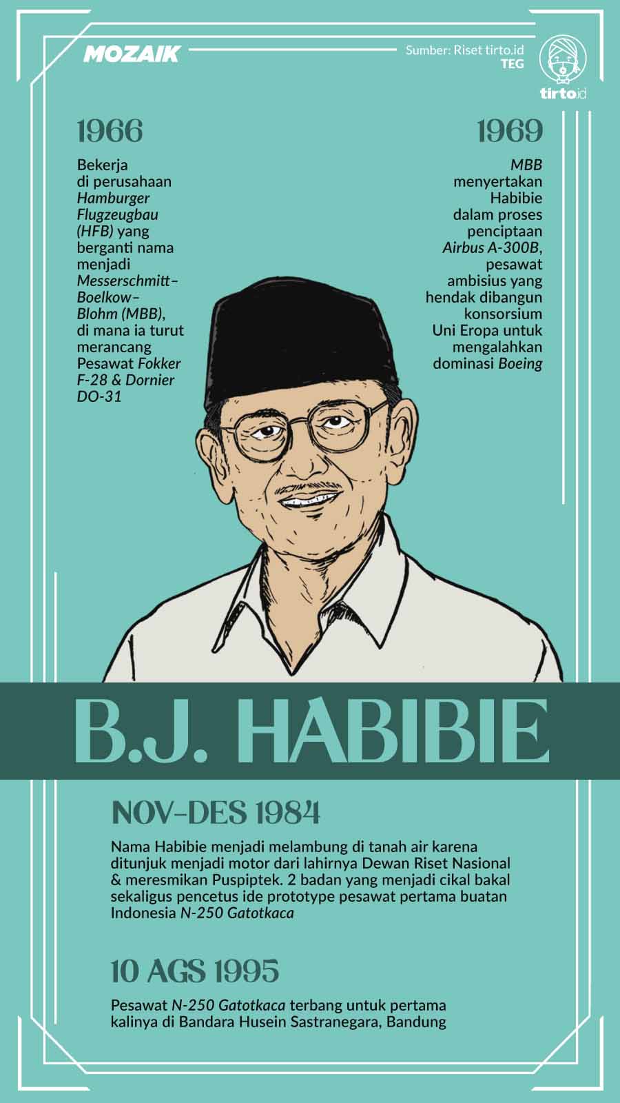 Infografik Mozaik BJ Habibie