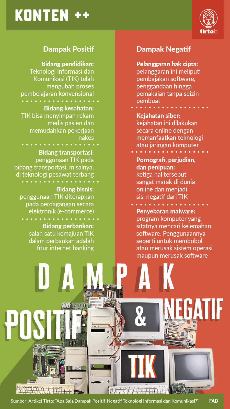 Infografik SC Dampak Positif dan Negatif TIK