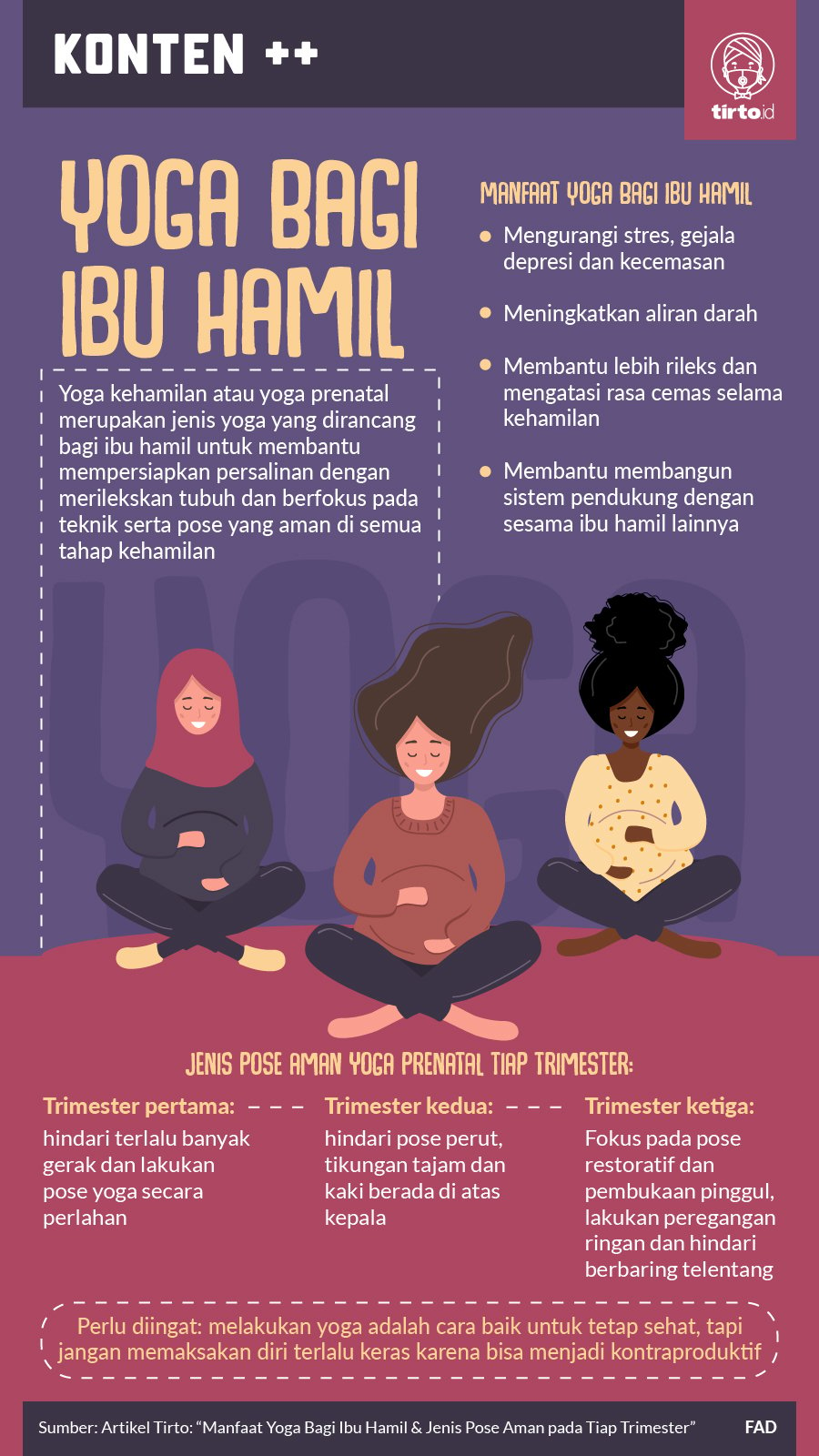 Infografik sc yoga bagi ibu hamil