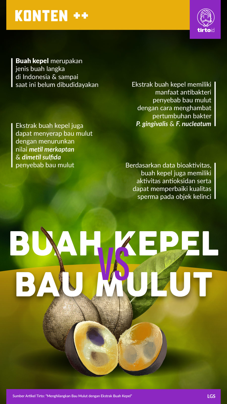 Infografik SC Buah Kepel vs Bau Mulut