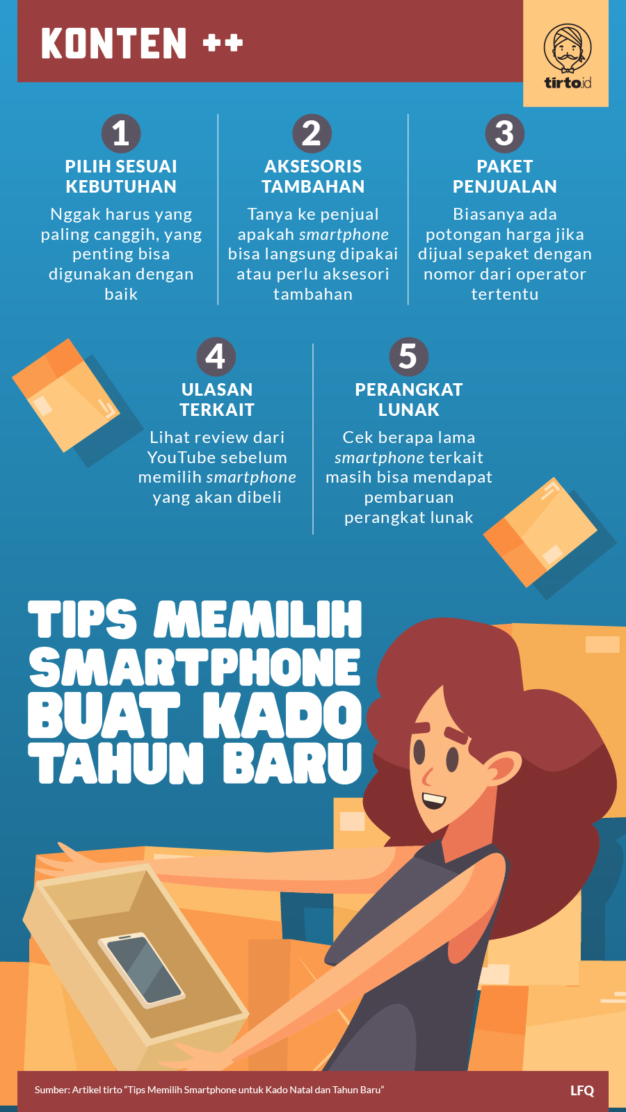 Infografik SC Tips Memilih Smartphone buat Kado Tahun Baru
