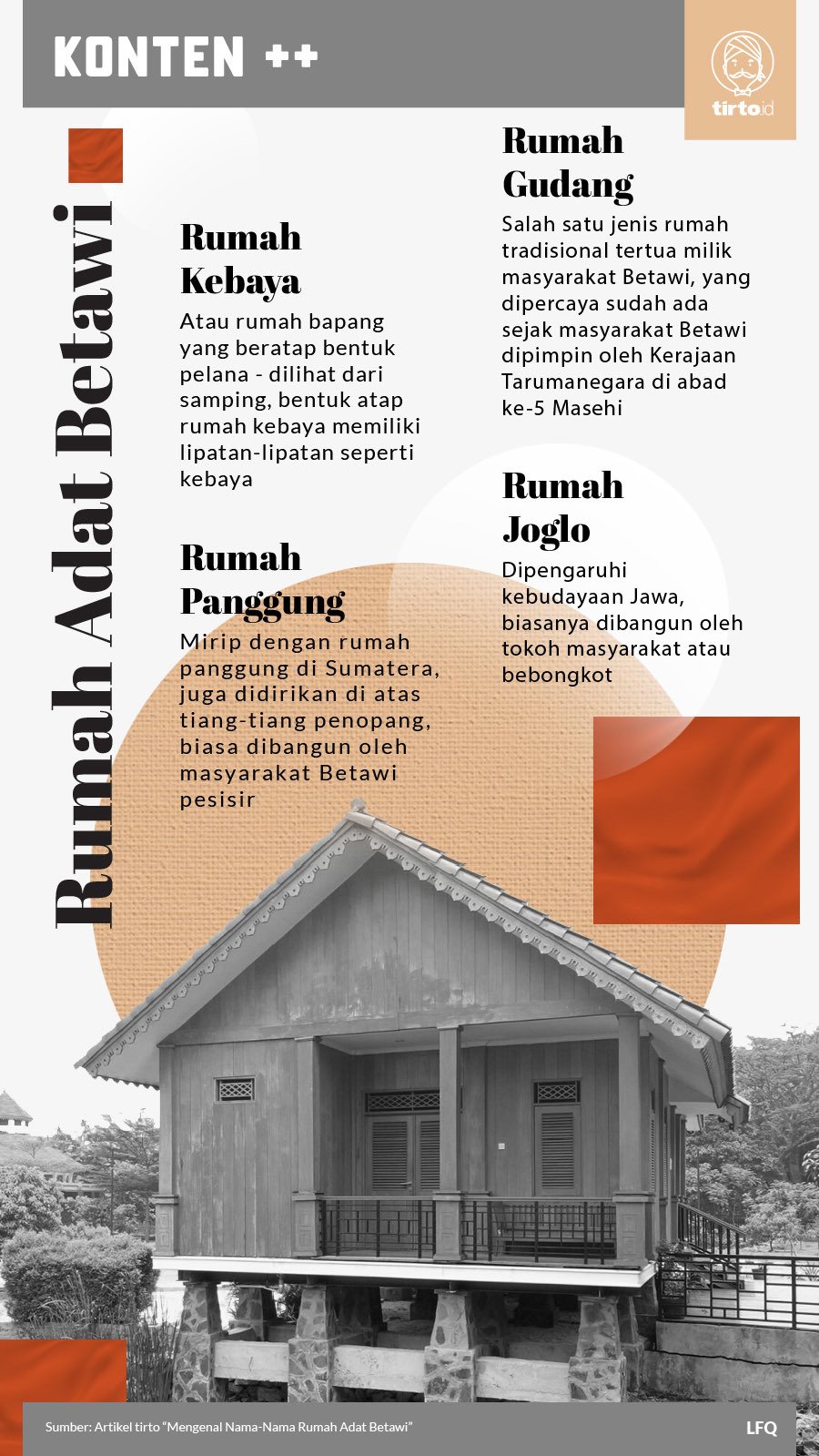 Memiliki rumah kolong yang rumah adalah panggung tinggi Arsitektur Sunda