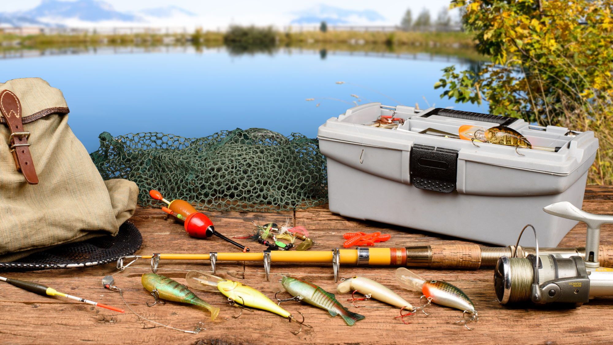 Ilustrasi Alat Pancing. FOTO/iStockphoto Ilustrasi Kotak peralatan mancing