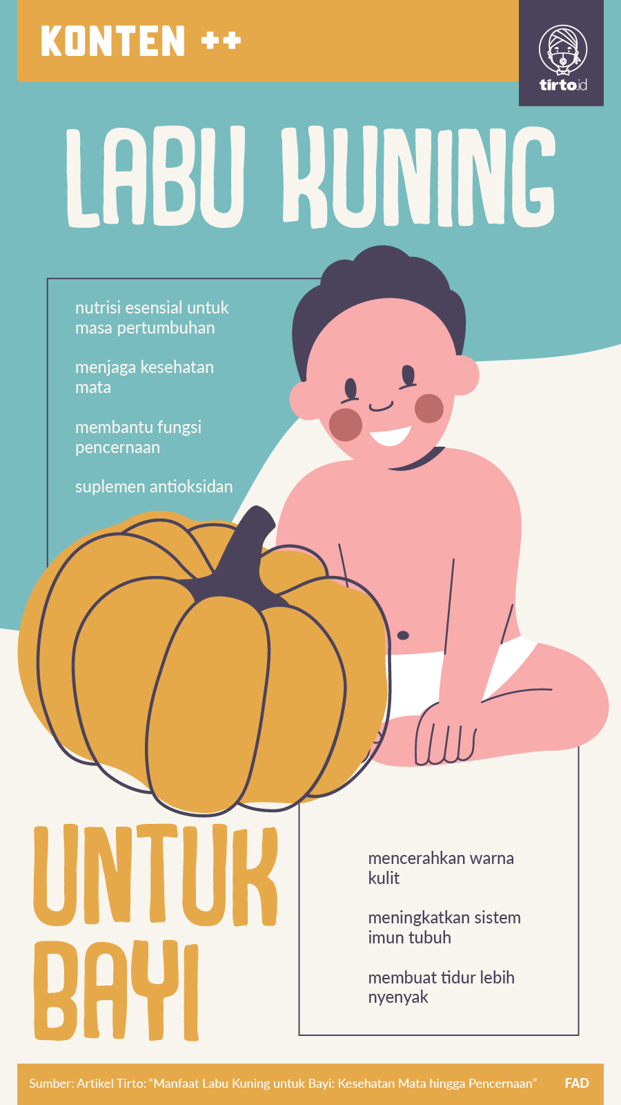 Infografik SC Labu Kuning untuk Bayi