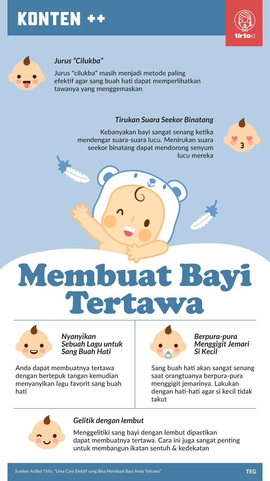 Infografik SC Membuat Bayi Tertawa