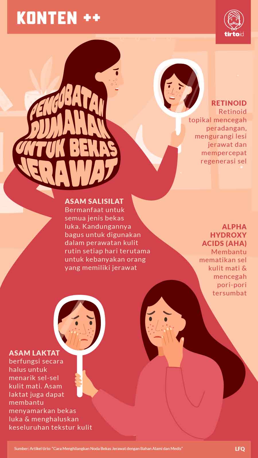 Infografik SC Pengobatan Rumahan untuk Bekas Jerawat