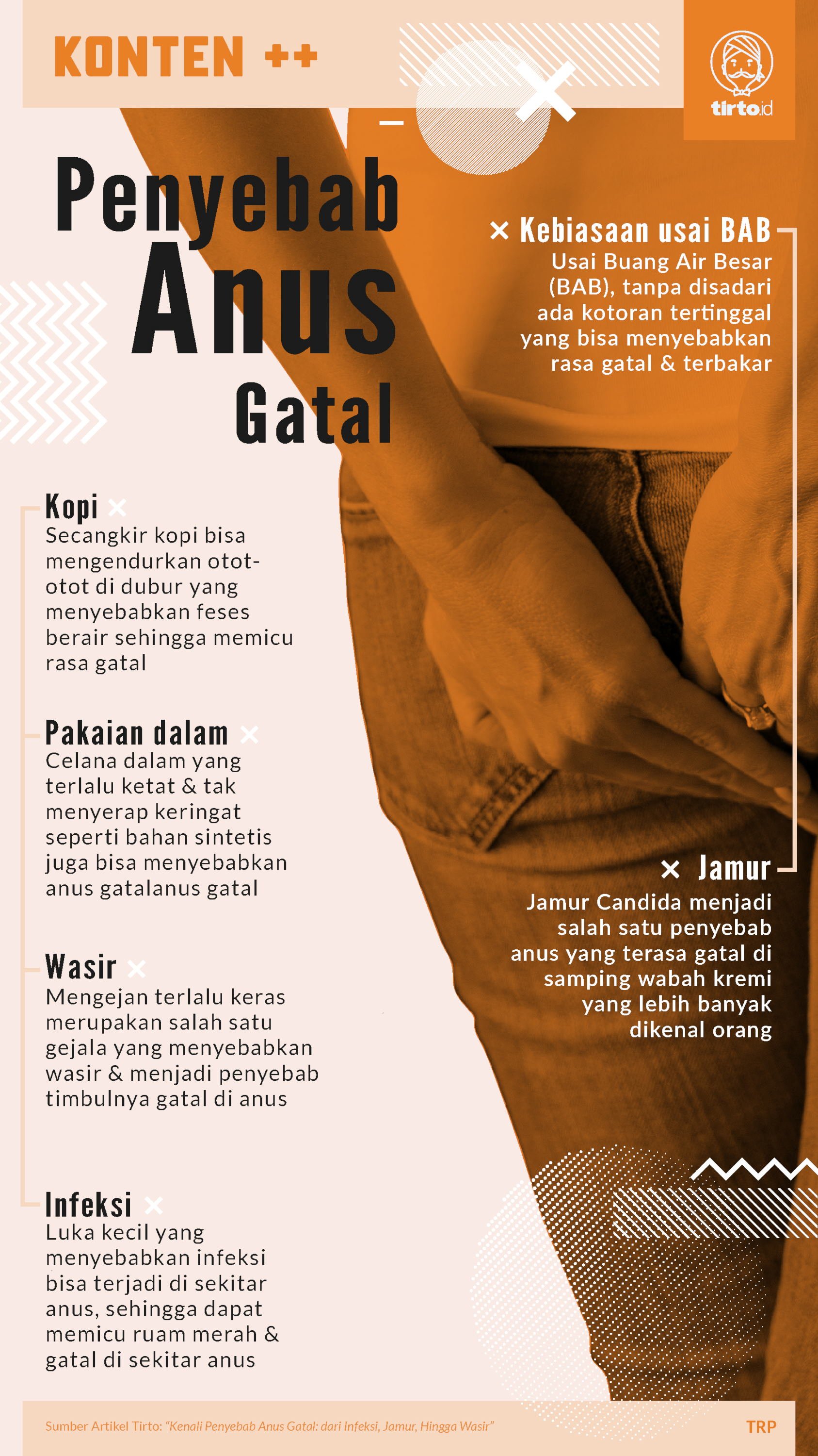 Infografik SC Penyebab Anus Gatal