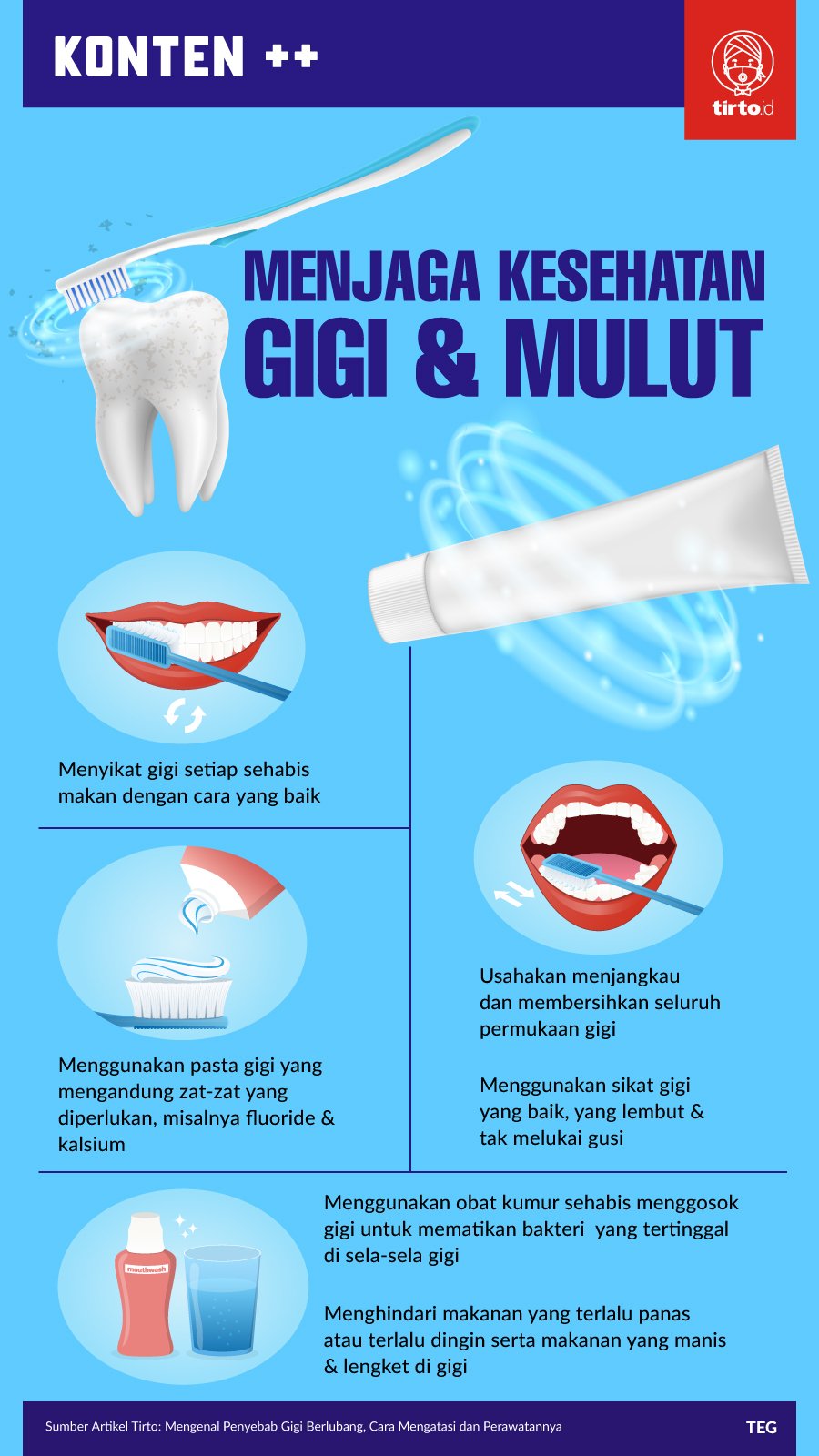 Infografik SC Menjaga kesehatan gigi dan mulut