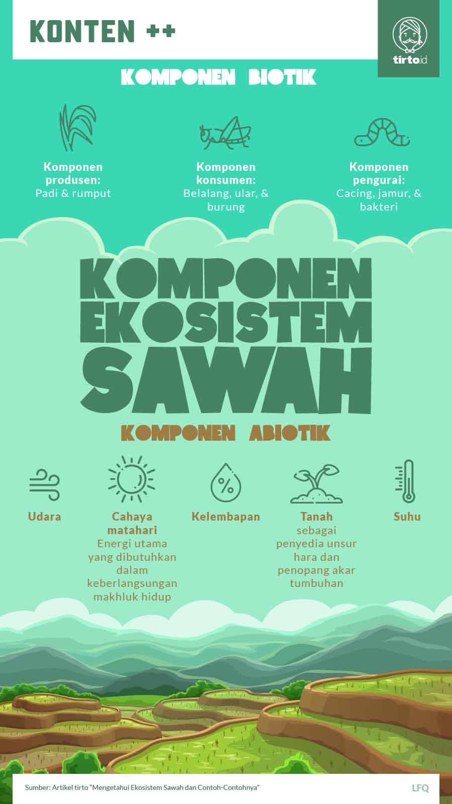 Infografik SC Komponen Ekosistem Sawah