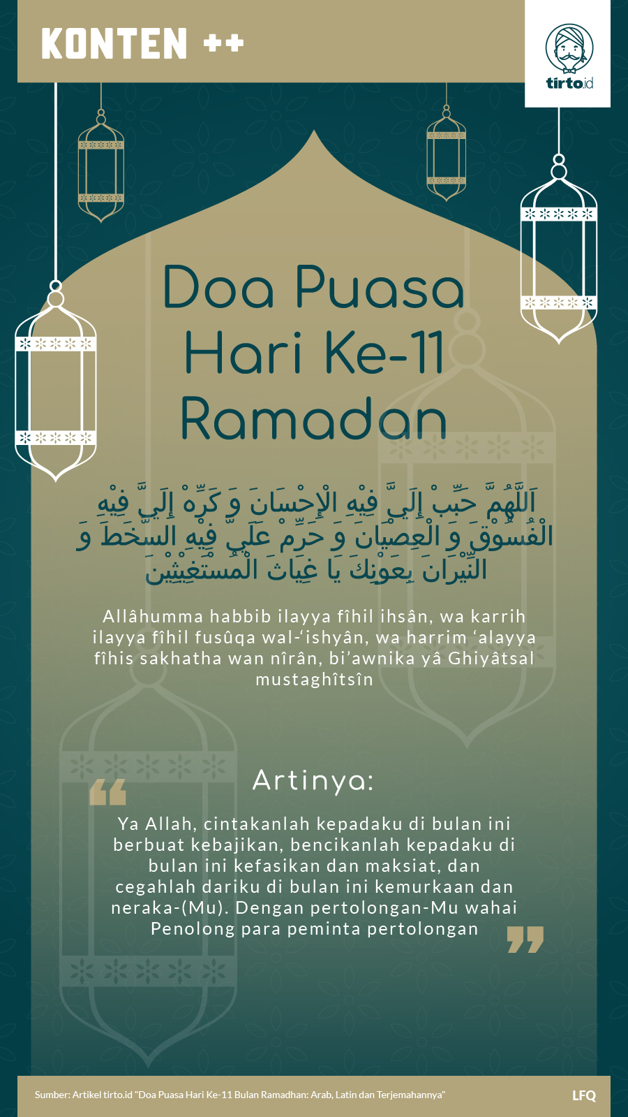 Infografik SC Doa Puasa Hari Ke-11 Ramadan