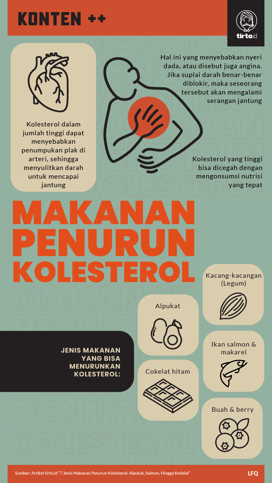 Infografik SC Makanan Penurun Kolesterol