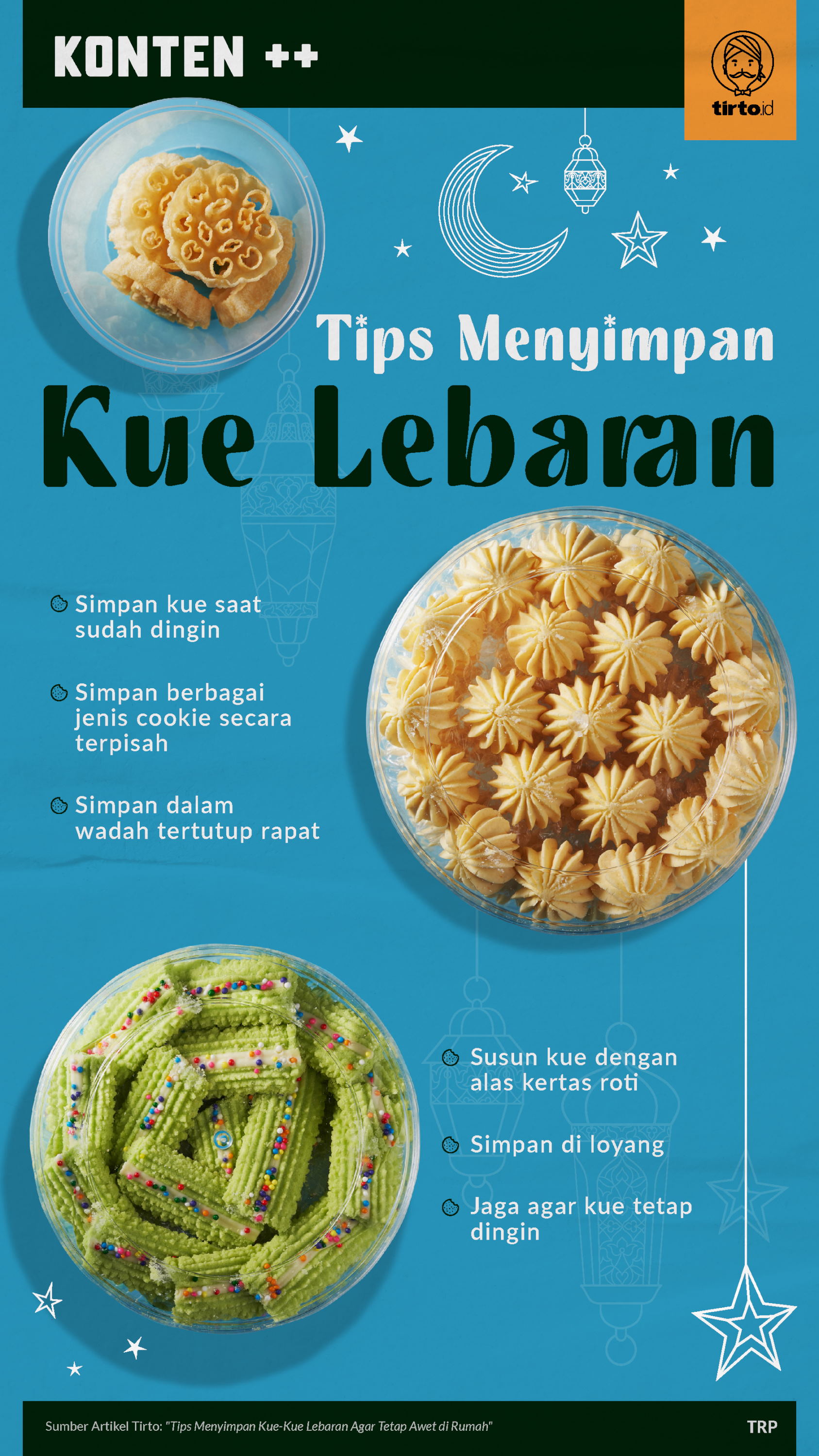 Infografik SC Tips Menyimpan Kue Lebaran