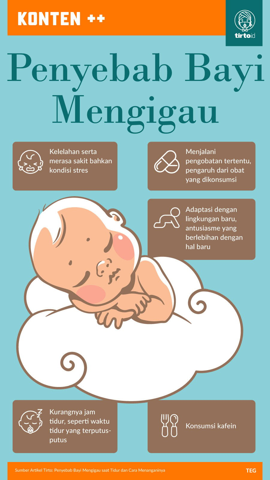 Infografik SC Penyebab Bayi Mengigau