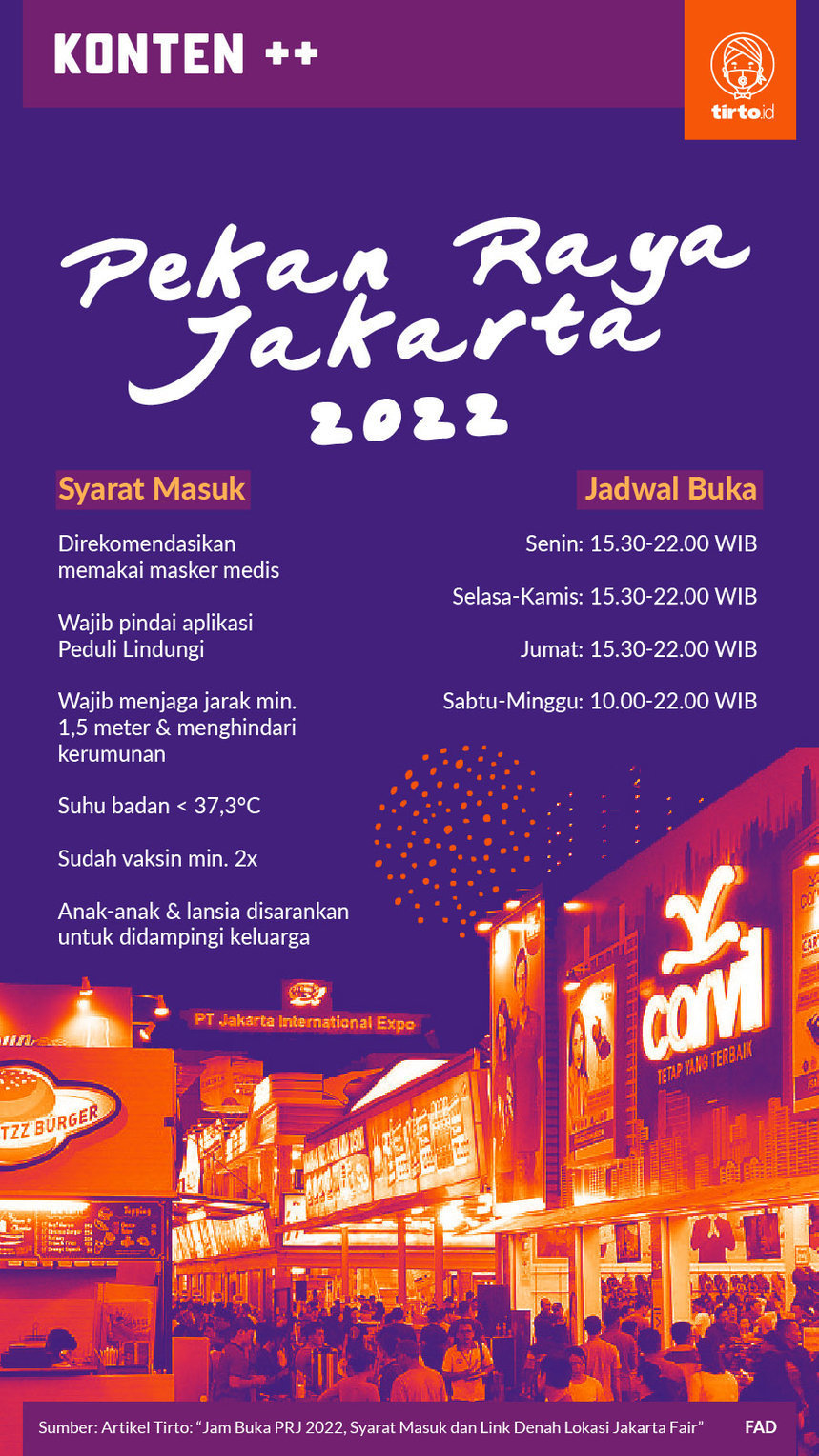 Jam Buka PRJ 2022, Syarat Masuk dan Link Denah Lokasi Jakarta Fair