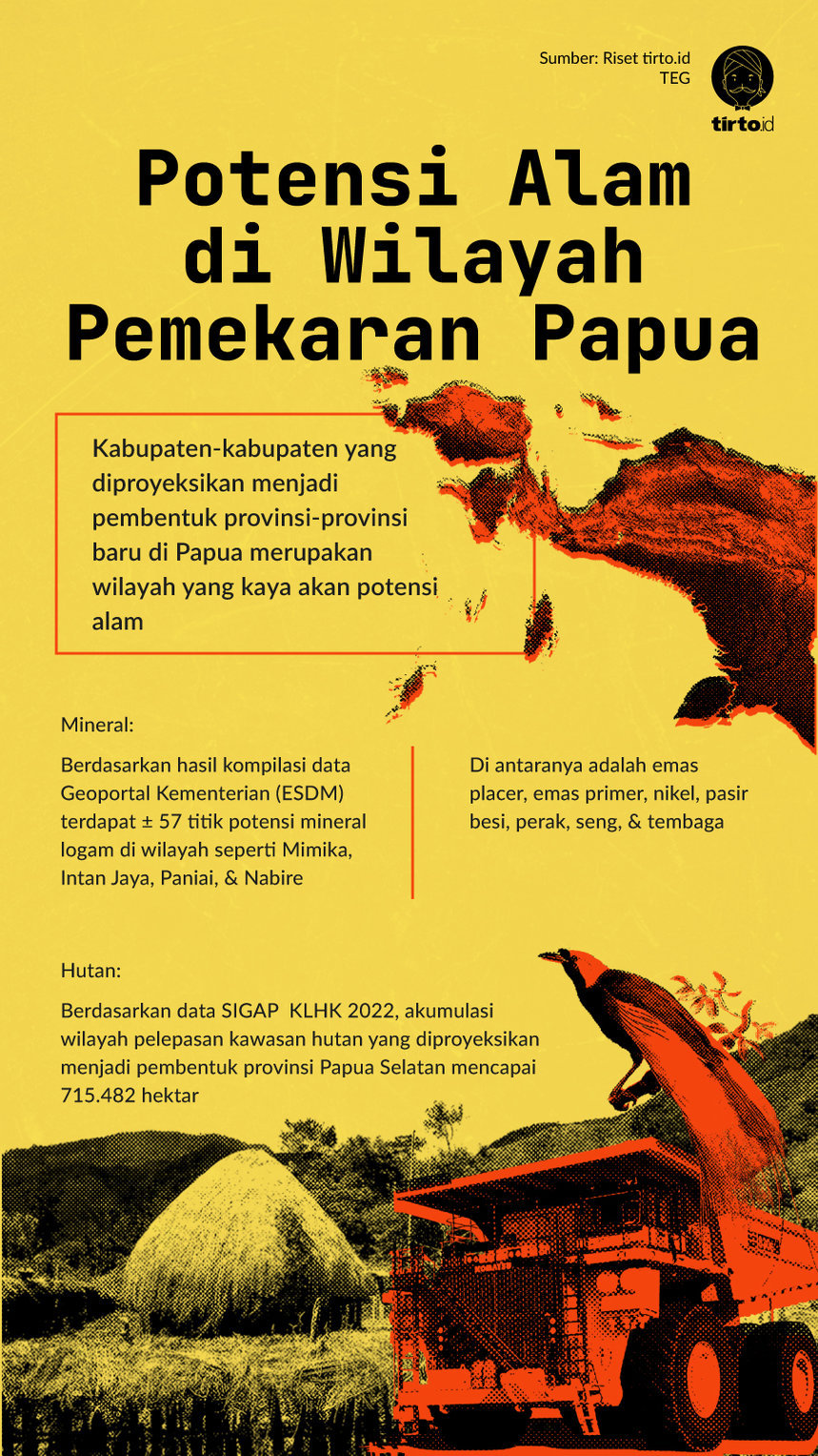 Infografik Indepth Potensi Alam di Wilayah Pemekaran Papua
