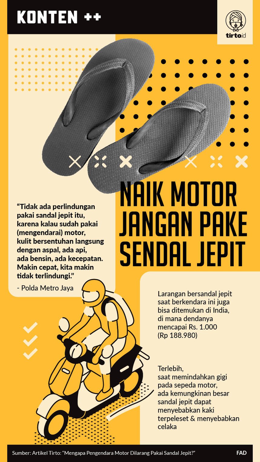 Infografik SC Naik Motor Jangan Pake Sendal Jepit