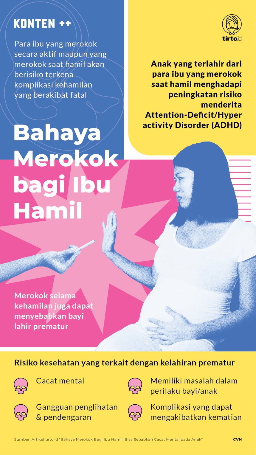 Infografik SC Bahaya Merokok bagi Ibu Hamil