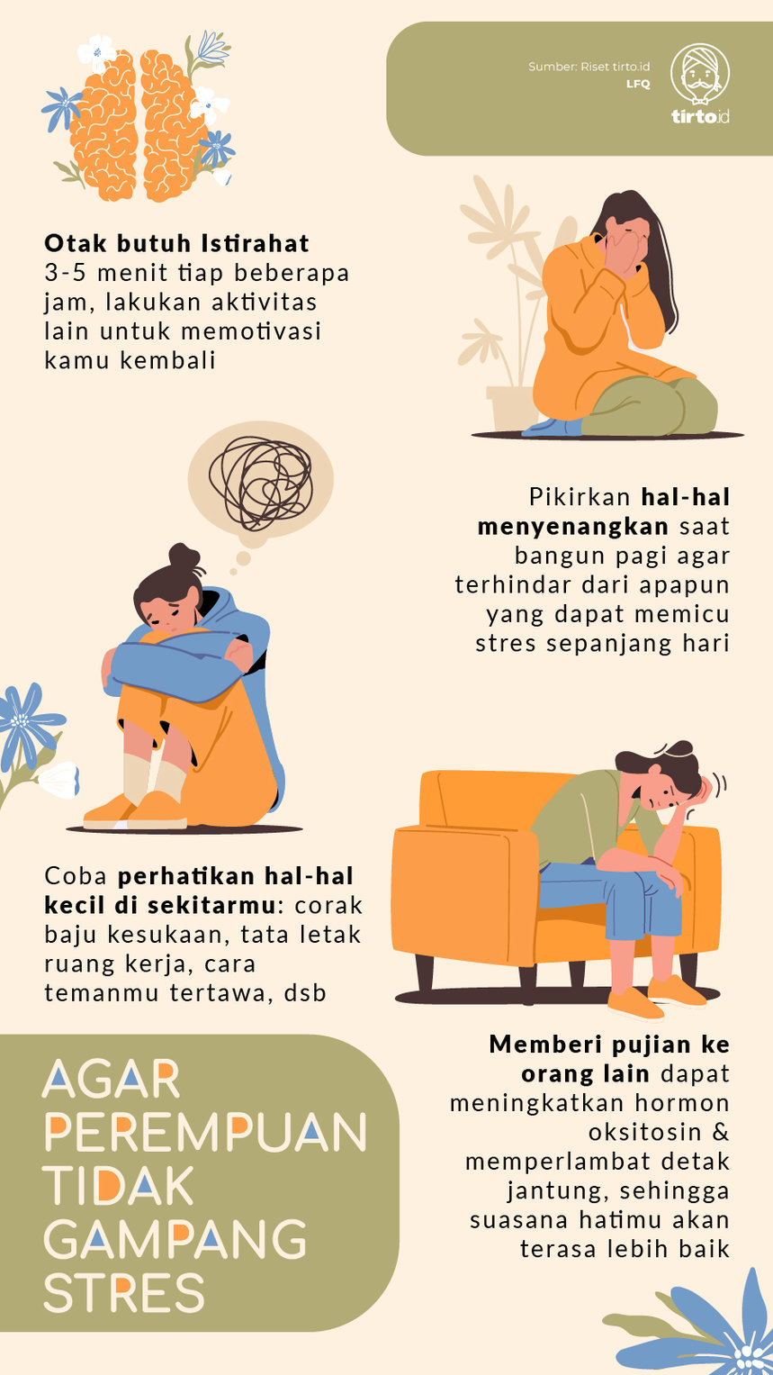 Infografik Agar Perempuan Tidak Gampang Stres
