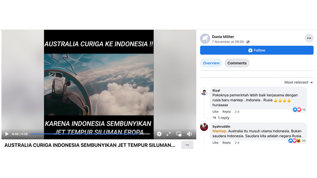 Australia curiga Indonesia sembunyikan Jet tempur siluman