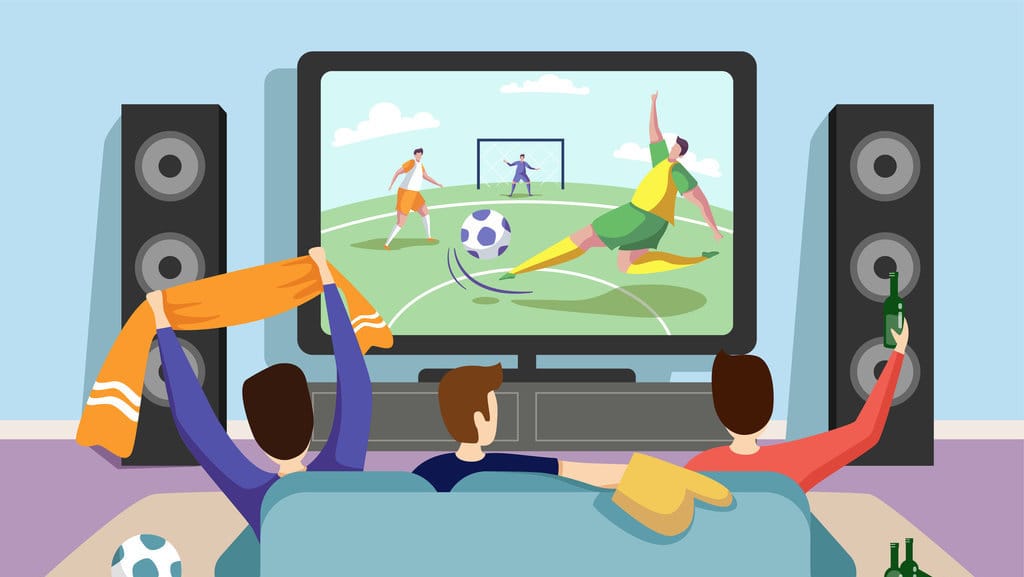 Ilustrasi nonton bola