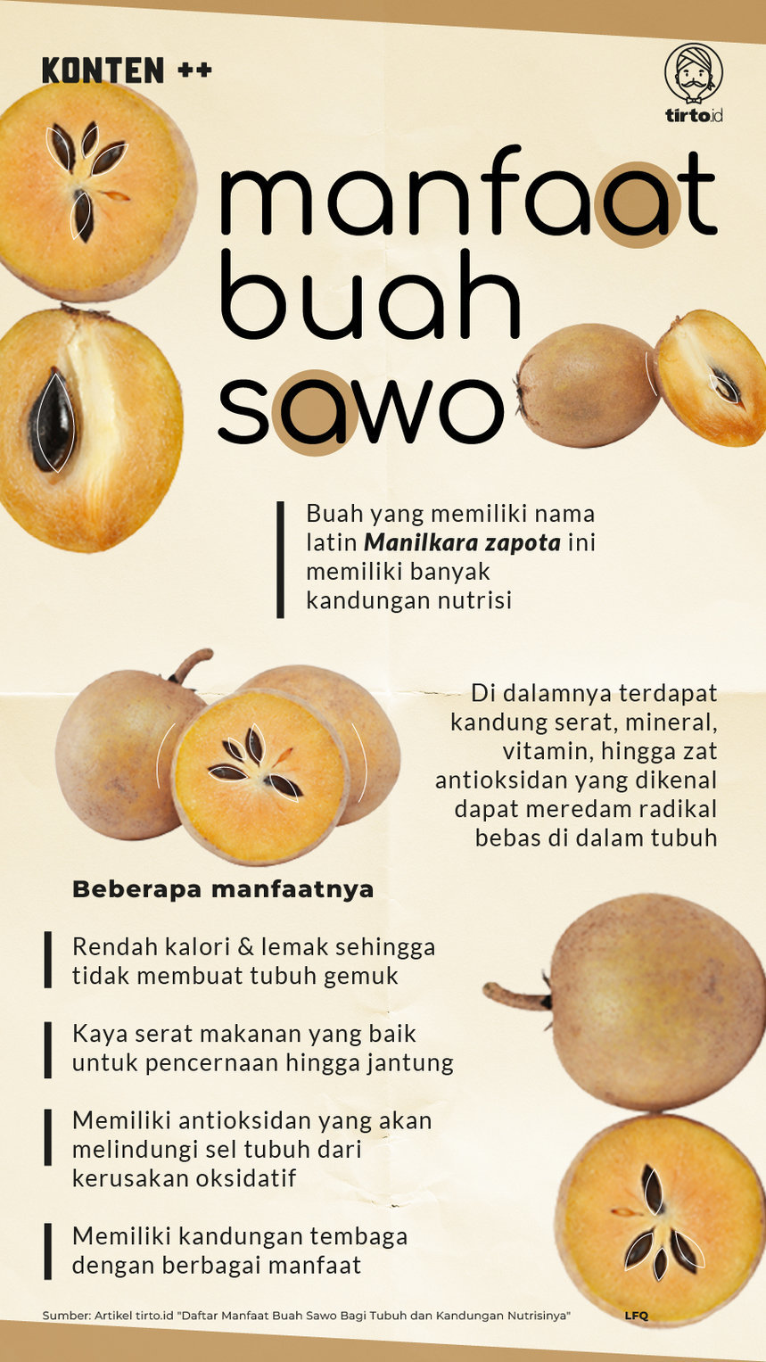 Infografik SC Manfaat buah Sawo