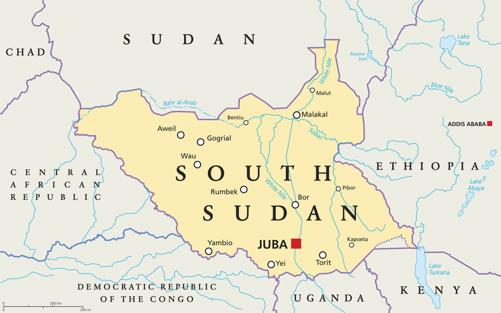 Peta Sudan Selatan
