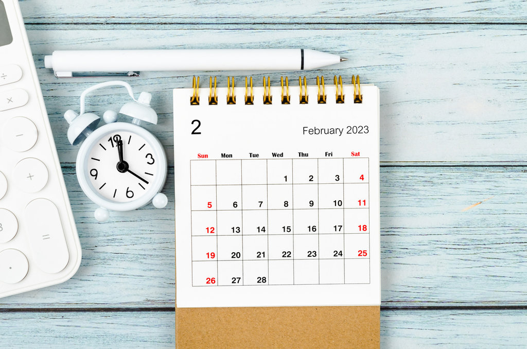 Kalender Februari 2023